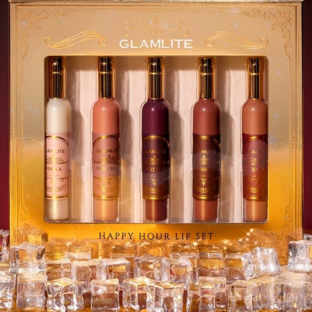 Glamlite Happy Hour Cocktail Lip Gloss Set NIB!